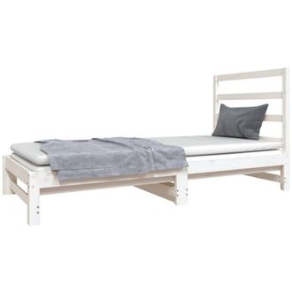 vidaXL Pull-out Day Bed without Mattress White 2x(90x190) cm vidaXL