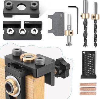 OEM Juego De Gu&iacute;as De Perforaci&oacute;n Ajustables 3 En 1 Para Carpinter&iacute;a Con Posicionamiento