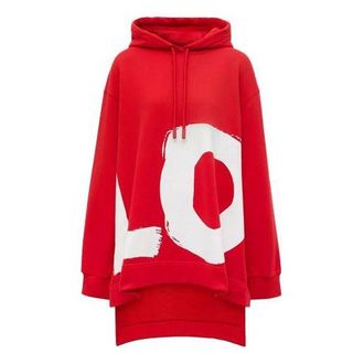 Burberry (WMNS) Burberry Love Printing Loose Hoodie Red 80381291