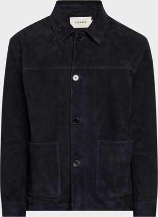 Frame Denim Mens Suede Chore Coat
