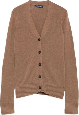 Max Mara Logo-embroidered V-neck Cardigan