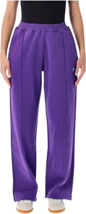 PANGAIA Pantaloni Tuta Pesanti Logo Gamba Dritta - - Trousers - Donna - Viola - L