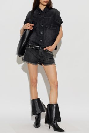AllSaints Denim Shirt Alba, Womens, Black