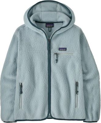 Patagonia Retro Pile Hoody Fleecejacke f&uuml;r Damen | grau/t&uuml;rkis