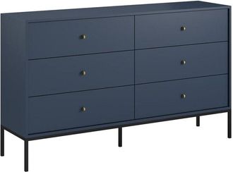 Vente-Unique Comò 6 cassetti Blu - BOGDAN