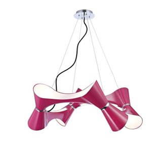 Netlighting Ora Pendant 8 Twisted Round Light E27 Gloss PurplePolished Chrome in Purple