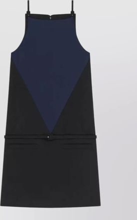 Courr&egrave;ges jersey mini dress belt and strap detail