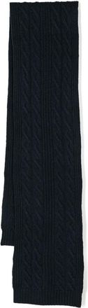 N.Peal cable-knit cashmere scarf - unisex - Organic Cashmere - One Size - Blue