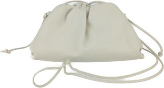 Bottega Veneta Light Beige Leather Clutch Bag Pochette Pouch Shoulder Bag (Pre-Owned)