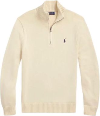 Ralph Lauren Dolcevita con mezza zip - - Knitwear - Uomo - Beige - L