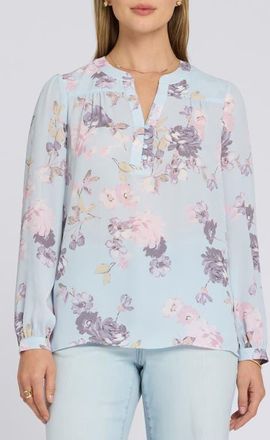 NYDJ Trinity Tunic Top in Graceful Blossom at Nordstrom, Size Xx-Small