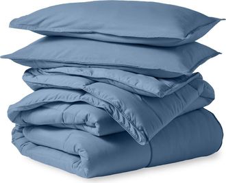 Bare Home All-Season Down Alternative Comforter Set - Oversized Queen in Coronet Blue at Nordstrom