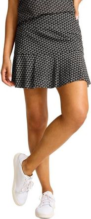 Tommy Bahama Abby Puerto Ruffle Hem Skort in Black at Nordstrom, Size X-Small