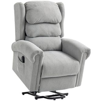 HOMCOM Power Lift Recliner Chair for Elderly with Remote Control - Grey | TJ Hughes