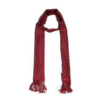Valentino Garavani Pa&ntilde;uelo de Seda con Lunares - Accessories - Hombre - Rojo - ONE SIZE