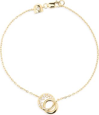 Astrid & Miyu Spiral Pendant Bracelet in Gold at Nordstrom