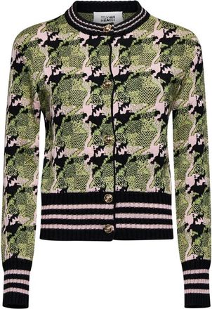 Silvian Heach Cardigan met ronde hals en contrastmotief - Dames - Vesten - Veelkleurig - XL - Wol - Truien & Vesten