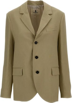 Barena Buttoned Jacket - Dames - Blazers - Groen - 2XS - Linnen - Jassen