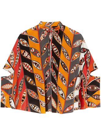 Pucci Girandole-print blouse - Orange