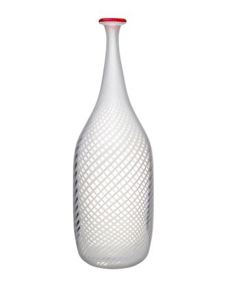 Kosta Boda Red Rim Bottle
