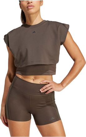 adidas (WMNS) adidas Power Boxy French Terry 3-Stripes Tank Asia Sizing Shadow Olive IW3187