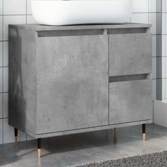 vidaXL vidaXL Armadietto da Bagno Grigio Cemento 65x33x60cm in Truciolato