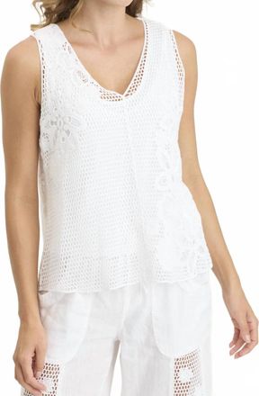 Xcvi Chariss Crochet Tank In White