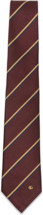Gucci Interlocking-G Striped Tie