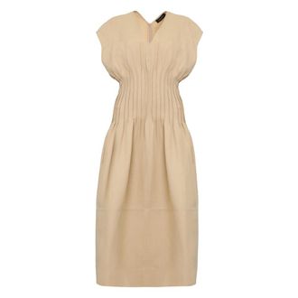 Fabiana Filippi Dames, Jurken, Beige, Maat: XS Linnen