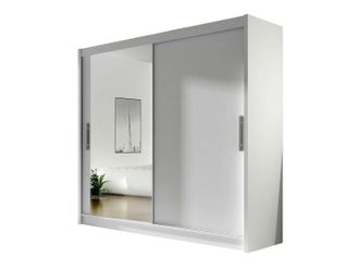 Mirjan24 Armario Closico 107, Blanco, 215x180x58cm, Puertas De Armario: Correderas, N&uacute;mero De Estantes: 5