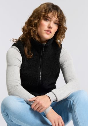 Killtec Fleeceweste KILLTEC KOW 7 WMN VST, Damen, Gr. 46, schwarz, Obermaterial: 100% Polyester, Westen Fleeceweste, aus Stretchmaterial, mit Stehkragen, spor