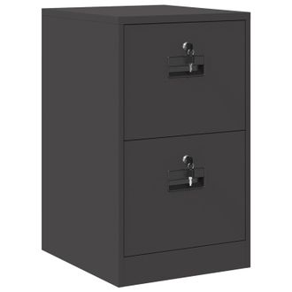 vidaXL Mueble Archivador Con Caj&oacute;n Con Estante Negro 44 X 50 X 74,5 Cm Vidaxl