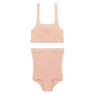 Red Valentino Sets, female, Pink, Size: S Strap Top and High-Waisted Briefs Set