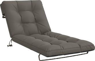 vidaXL Coj&iacute;n De Tumbona Vianen 100% Poli&eacute;ster Gris 200 X 90 X 8 Cm Vidaxl