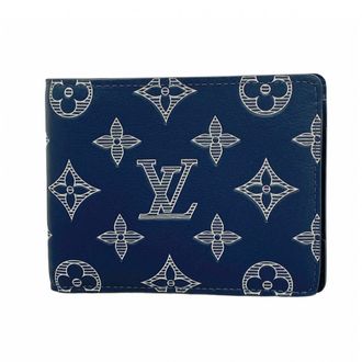Louis Vuitton Navy Blue Bill Wallet (Bi-Fold) (Pre-Owned)