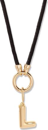 Brook & York Kai Initial Charm Necklace in Gold/Blackl at Nordstrom