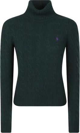Polo Ralph Lauren Trui met coltrui en lange mouwen - Dames - Coltruien - Groen - XS - Wol - Truien & Vesten