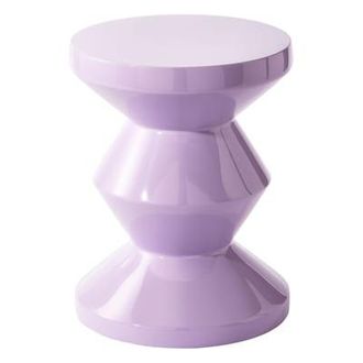 Pols Potten Stool Zig Zag - Purple - Lacquered polyester