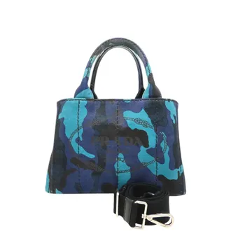 Prada Pre-owned Prada Small Canvas Canapa Logo Camouflage Satchel Ladies XCPQX7CD743CCMDN