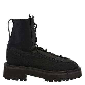 Ferragamo Atlante 2 Hybrid Combat Boots, Size 7