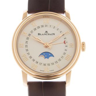 Blancpain Villeret Quantieme Phases de Lune Automatic White Dial Ladies Watch 6126-3642-55A