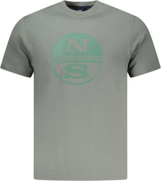 North Sails Verde Katoenen T-shirt - Heren - T-shirts - Groen - XL - Katoen - Tops