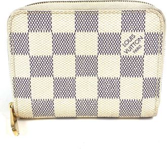 Louis Vuitton Damier Azur Damier Azur White Damier Azur Coin Purse/Coin Case (Pre-Owned)