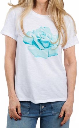 Elliott Lauren Rambling Rose Graphic Tee In Sea Glass