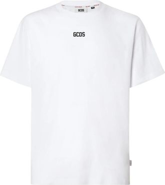 GCDS Logo Appliqu&eacute; T-shirt - Heren - T-shirts - Wit - S - Katoen - Tops