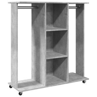 vidaXL Armario Con Ruedas Madera Ingenier&iacute;a Gris Hormig&oacute;n 102x38x110cm Vidaxl