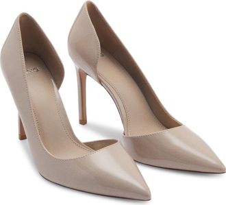 Mango Half dOrsay Pointed Toe Pump in Grey at Nordstrom, Size 6.5Us