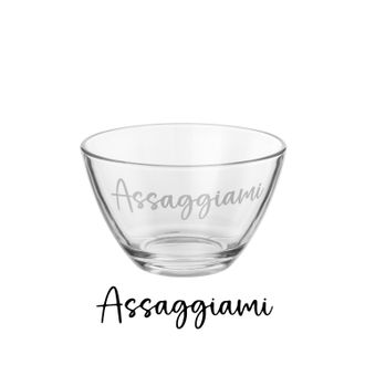 KASANOVA Coppetta vetro scritta Assaggiami 450 ml