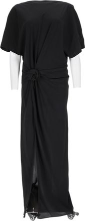 Rotate Gathered Knot Midi Dress With Draped Effect