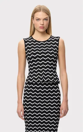 H&eacute;rve L&eacute;ger The Giana Top in Alabaster Black at Nordstrom, Size Xx-Small